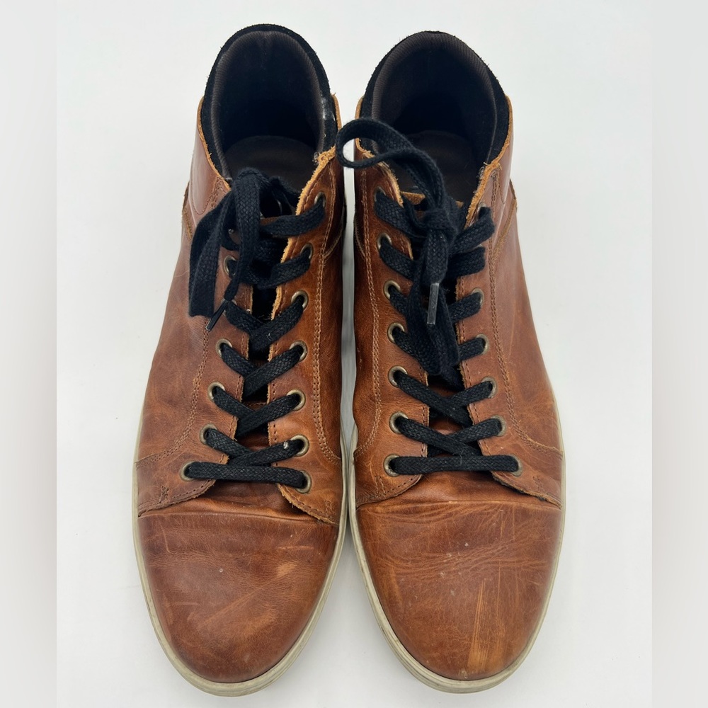 Bull Boxer Brown Leather High Top Sneakers - Picture 6 of 9